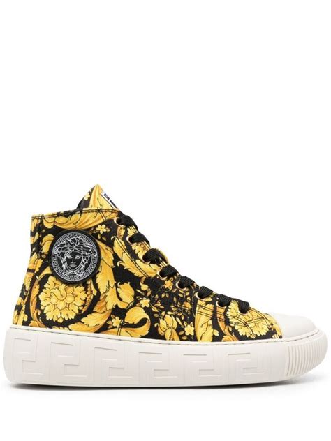 versace high-top sneakers|barocco high top greca sneakers.